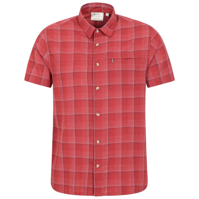 Outer Materials: 100% Cotton. Design: Checked. Lining: Mesh. Pockets: 1 Chest Pocket, Zip. Fastening: Button-Down. Sleeve-Type: Short-Sleeved. Neckline: Turn Down Collar. Fabric Technology: Breathable, Lightweight. XXS: 33 in. XS: 35 in. S: 37 in. M: 40 in. L: 43 in. XL: 46 in. XXL: 49 in. 3XL: 53 in. 4XL: 56 in.