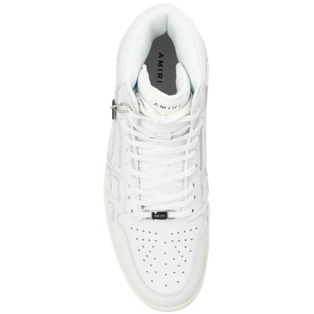 Amiri High Top Trainers, Leather Upper, Amiri Sneakers, Lace Fasten, Rubber Sole, 100% Leather, White Shoes