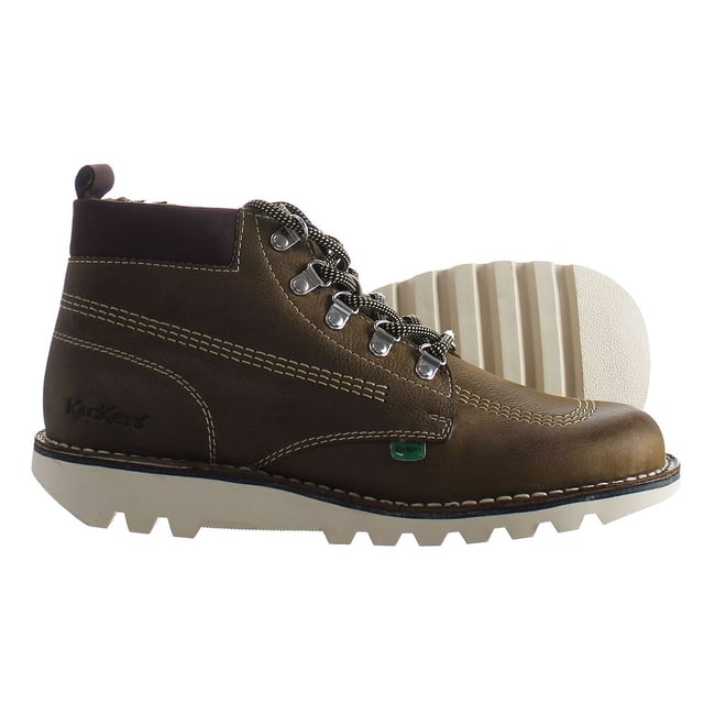 Kickers Kick Hi Winterised Lace-Up Bruin Glad Leer Heren Laarzen 1 15674