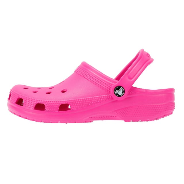 Introducing these comfortable and stylish clogs that are made of Croslite material, which is a lightweight and durable foam resin that provides cushioning and support for your feet. The clog also features a slip-on design with a backstrap that can be adjusted for a secure fit. The outsole of the clog is made of a non-marking rubber material that provides excellent traction and grip on a variety of surfaces.