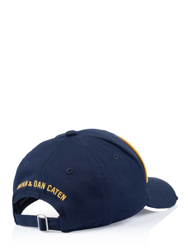 100% algodón; Dsquared2 Nacido en Canadá Gorra;  Modelo: BCM0475-05C00001-3073;  Mano de obra de alta calidad;  Tamaño ajustable;  Sombra curva;  aspecto usado;  Detalles del logotipo de Dsquared2