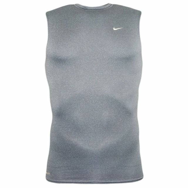 Nike Fit Pro Vent Crew Neck Sleeveless Grey Mens Compression Top 128928 075