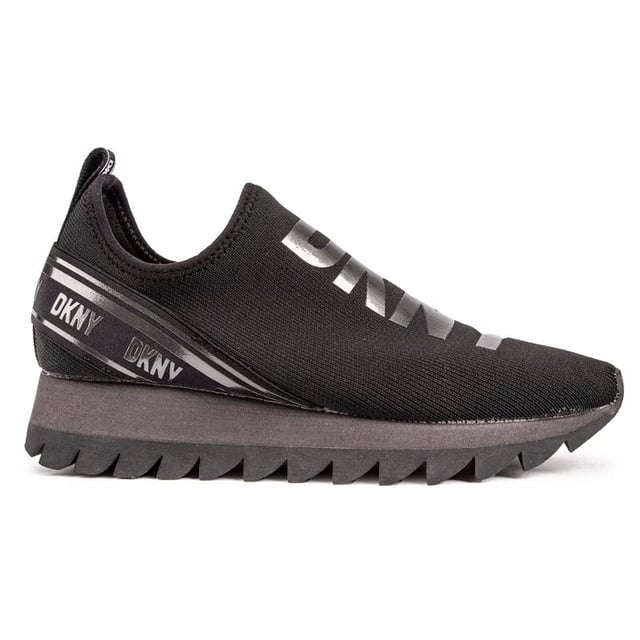 Dkny black trainers sale