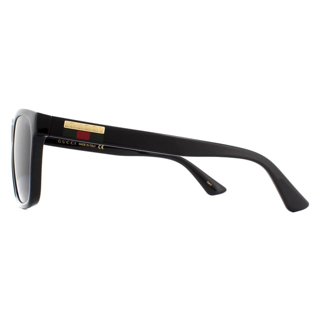 Gucci Sunglasses GG0746S 001 Black Grey  are a classic rectangular style made from chunky acetate with Gucci branding on the temples.