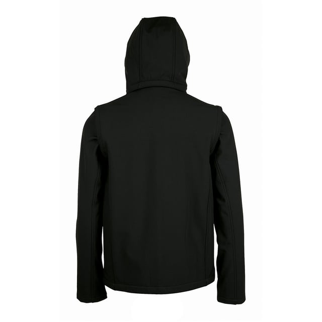Mens jacket. Waterproof 8000mm and breathable 1000g TPU membrane. Windproof. Micro fleece inner layer. Detachable adjustable peaked hood. Full length zip with inner storm flap. Detachable sleeves. One chest zip pocket and two front zip pockets with contrast zip pulls. Adjustable cuffs. Drawcord hem. Fabric: 95% Polyester, 5% Elastane Outer. Mens Chest (to fit inches): S(36/38), M(38/40), L(41/42), XL(43/44), XXL(45/47).