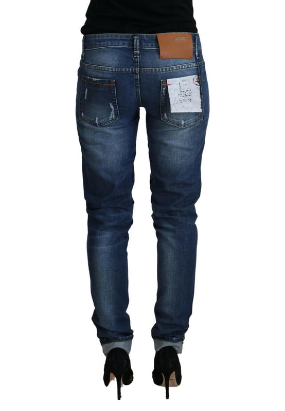 100% authentic ACHT Skinny Jeans
  Low waist and blue washed color
  Zipper closure
  Logo details
  Material: 99% cotton 1% elastane
  Perfect for women