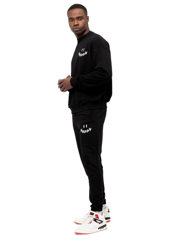 Tom Barron Heren Trainingspak Happy met oversized borduursel