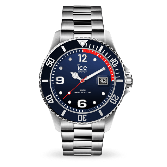 This Ice Watch  Analogue Watch for Men is the perfect timepiece to wear or to gift. It's Silver 48 mm Round case combined with the comfortable Silver Stainless steel will ensure you enjoy this stunning timepiece without any compromise. Operated by a high quality Quartz movement and water resistant to 10 bars, your watch will keep ticking. This sporty and classical watch is perfect for every occasion! The watch has a calendar function: Date, Luminous Hands, Luminous Numbers. High quality 21 cm length and 22 mm width Silver Stainless steel strap with a Fold over with push button clasp. Case diameter: 48 mm, case thickness: 13 mm, case colour: Silver and dial colour: Blue.