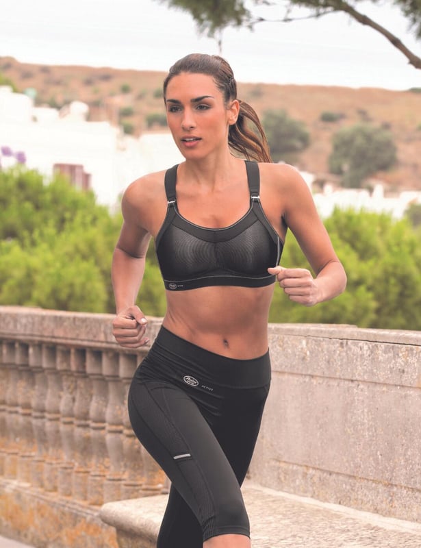 Feel incredible in this Momentum Pro padded sports bra by Anita Active. It features a very simple design with a wide opening to the rear allowing for easy access. The bra has padded preformed cups with a DeltaPad on the inside for comfort and support. Ergonomically shaped straps are padded for additional relief and also adjustable to create a perfect fit. Designed for the most demanding athletic needs, whilst keeping you snug and secure. The straps at the back lead into an x-back which allows increased arm movement.  Padded sports bra, From the Momentum range, Simple design, Wide opening to the rear for easy opening, Padded, performed cups, Ergonomically shaped padded straps, Adjustable x-back straps, Comfortable fit, Composition: 74% Nylon | 11% Polyetser | 8% Elastane | 7% Polyurethan, Composition: Moulded cup : 55% Polyurethan | 45% Polyester, Listed in UK sizes.   Padded Sports Bra