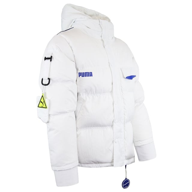 Puma x Ader Error Langarm-Puffermantel mit Reißverschluss, weiß, Herren, 595534 02