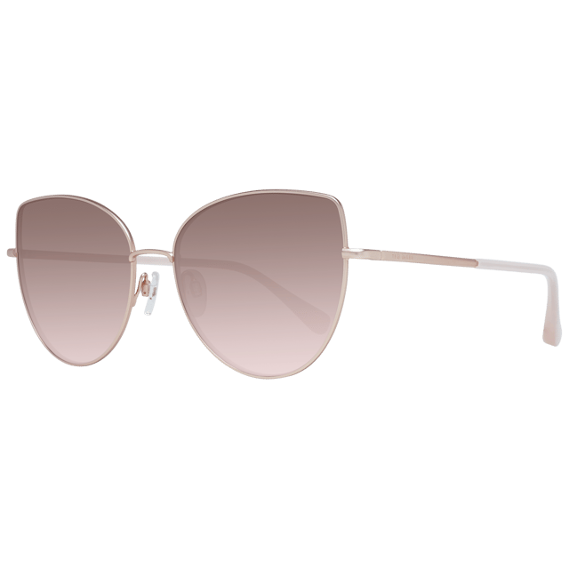 Ted Baker Cat Eye Womens Rose Gold Brown Gradient Sunglasses