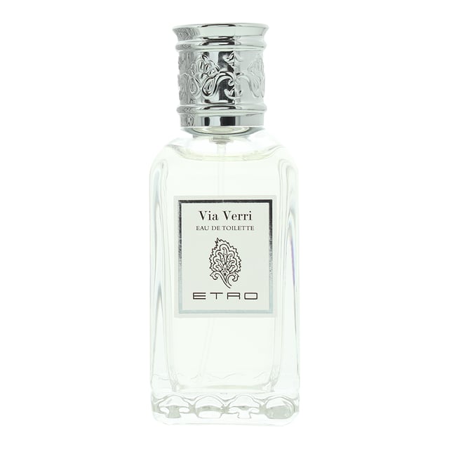 Via Verri, launched in 2010, is a Floral Green fragrance for women by Etro. Perfect for Spring and Summer, this fragrance is mostly worn during the day. Top notes of this fragrance are White Pepper, Bergamot and Jasmine. Middle notes of this fragrance are Iris, Rose and Cardamom with base notes of Musk, Cypriol Oil or Nagarmotha and Amber.