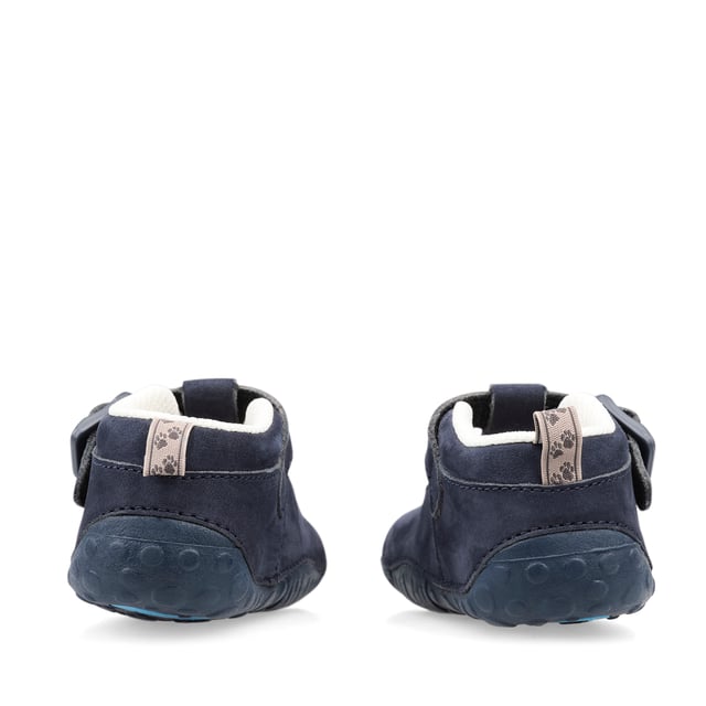 E = Narrow Fit, F = Standard Fit, G = Wide Fit, H = Extra Wide Fit.  Our iconic Baby Jack fits snug to the squarest and chubbiest of feet. In a classic t-bar design with buckle for secure fastening. Multi-width and half size fittings to give a precision fit. Delicate feet feel pampered in supple navy blue leather upper and cushioned insole. Our lightweight soles are designed for maximum flexibility and sensory feedback, perfect for pre-walkers’ needs.