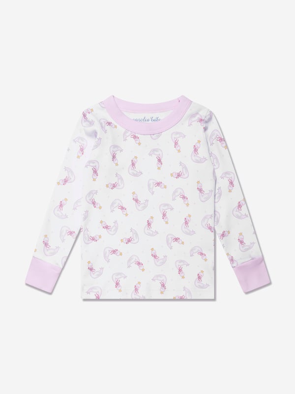 Introducing the Baby Girls Princess Swan Long Pyjamas in White by Magnolia Baby. A sophisticated addition to your baby girl's wardrobe, boasting impeccable style and comfort. Key features:  Elegant design: This outfit shows off a chic princess swan motif, elevating its charm and appeal.  Premium comfort: Crafted from superior quality materials, it promises unmatched ease for your little princess, encouraging sound sleep. Elevate your baby girl‚ wardrobe: This Magnolia Baby piece is a spectacular wear. Don't wait, order now and define her style!