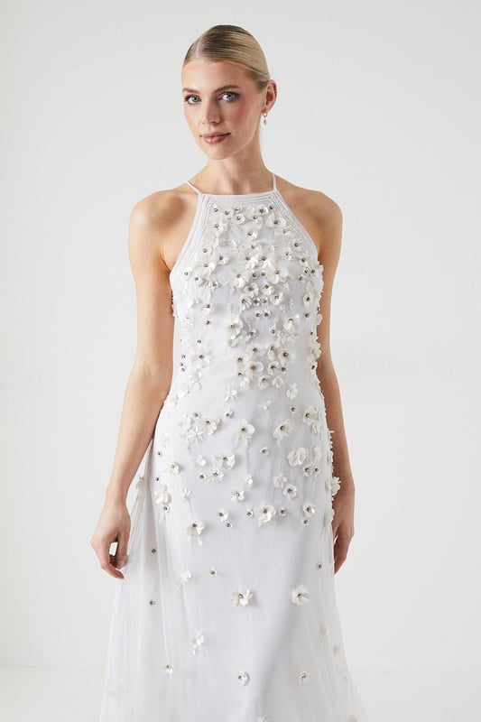 Jasmine Embellished Halter Wedding Dress