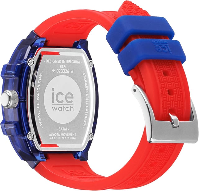 This Ice Watch Ice Boliday - Kids Spider Analogue Watch for Child is the perfect timepiece to wear or to gift. It's Red  Tonneau case combined with the comfortable Red Silicone watch band will ensure you enjoy this stunning timepiece without any compromise. Operated by a high quality Quartz movement and water resistant to 5 bars, your watch will keep ticking. Discover the ICE boliday kids spider plastic. This red and navy blue children's watch is trendy, fun and comfortable, thanks to its silicone strap and lightweight plastic case High quality 19 cm length and 19 mm width Red Silicone strap with a Buckle Case measurement: 36 X 47 mm,case thickness: 12 mm, case colour: Red and dial colour: Red