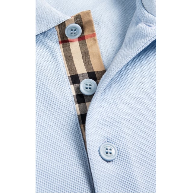 Burberry light blue polo top