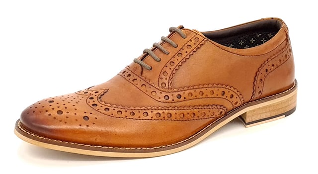 Traditional hand finished shoe with a classic brogue design and a must for any man's wardrobe for a perfect fit with formal attire. Made from genuine high quality burnished leather and cusion insole for superior comfort. These are soft to touch and look great with suits and smart wear. Handmade leather shoes with Genuine leather upper.