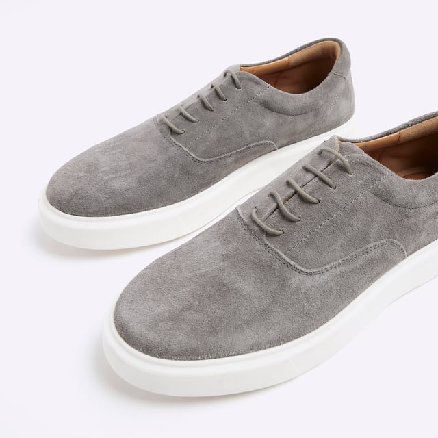 River island grey trainers hot sale