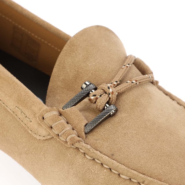 Mens BOSS Driver Moccasin Shoes in beige.- Leather upper.- Soft suede construction.- Easy slip-on entry.- Rounded toes.- Classic moccasin stitching.- Metal 'BOSS' branded hardware.- Durable rubber outsole.- Ref: 50497209268
