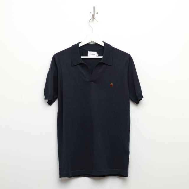 Farah knitted polo shirt outlet
