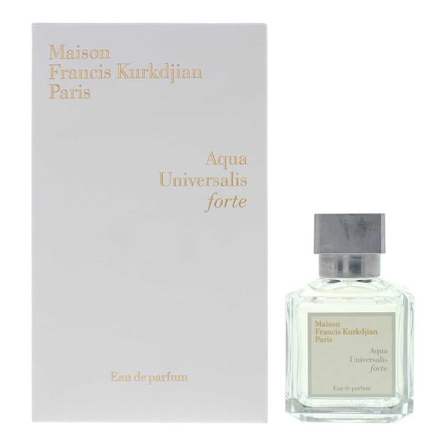 Maison Francis Kurkdjian launched Aqua Universalis Forte in 2011, as a Floral Woody Musk for both men and women. The scent contains a citrus opening, with Amalfi Lemon and Bergamot; with a heart of White Flowers, Jasmine and Rose; and a base of Musk and Woody Notes. The notes make for an easy to wear, clean and elegant scent, making it ideal for the warmer months of Spring and Summer.