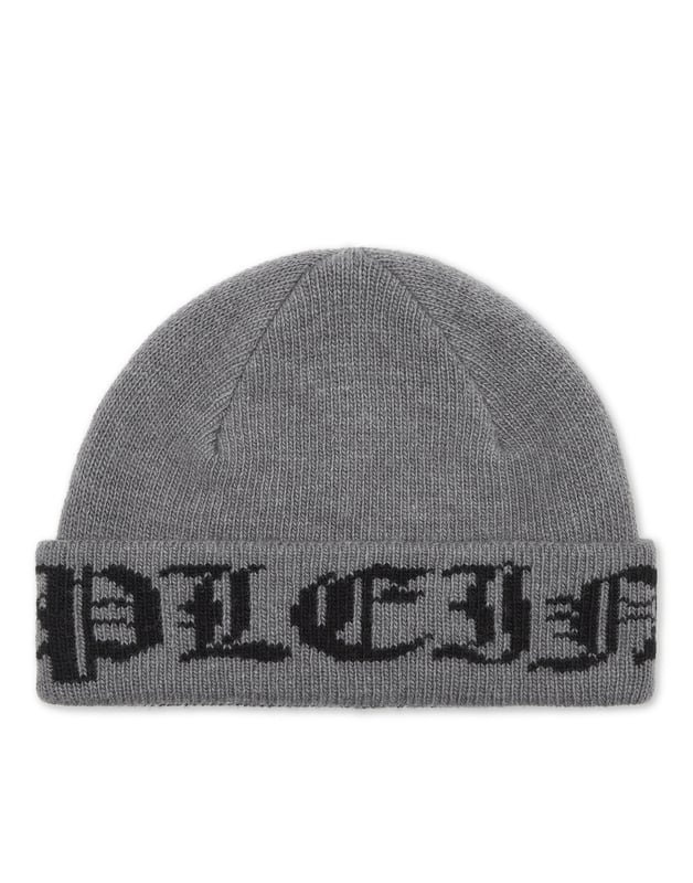 Práctico y perfecto para protegerse del frío, el gorro de lana Plein añada un toque de personalidad a un look invernal.   Punto elástico de pura lana.   Jacquard de la marca tejido en el borde vuelto hacia arriba