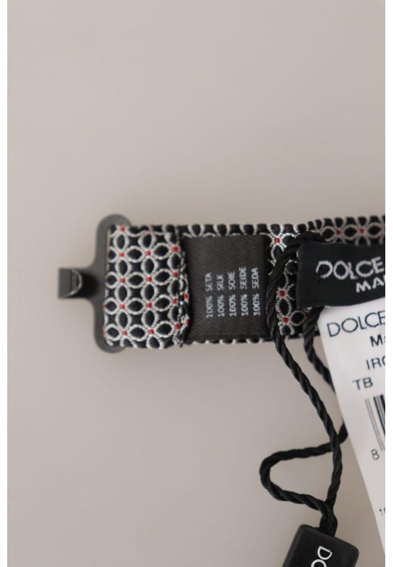 Color: Black
  Model: Tied
  Material: 100% Silk
  Adjustable length neck strap one size
  Made In Italy
  Width: 4cm