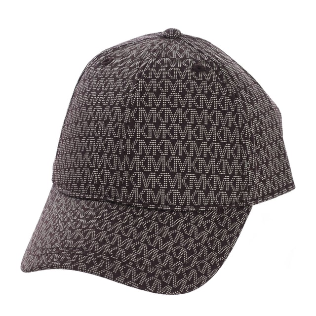 Michael Kors women's cap.
 Brand acronyms stamped consecutively.
 Strap with adjustable closure.
 Logo plate detail on the back.
 Seams seen in tone
 Composition: 97% Organic cotton, 3% Elastane
 Care:
Handwash.
 Dry horizontally.
 Iron at low temperature.
 Do not use bleach.