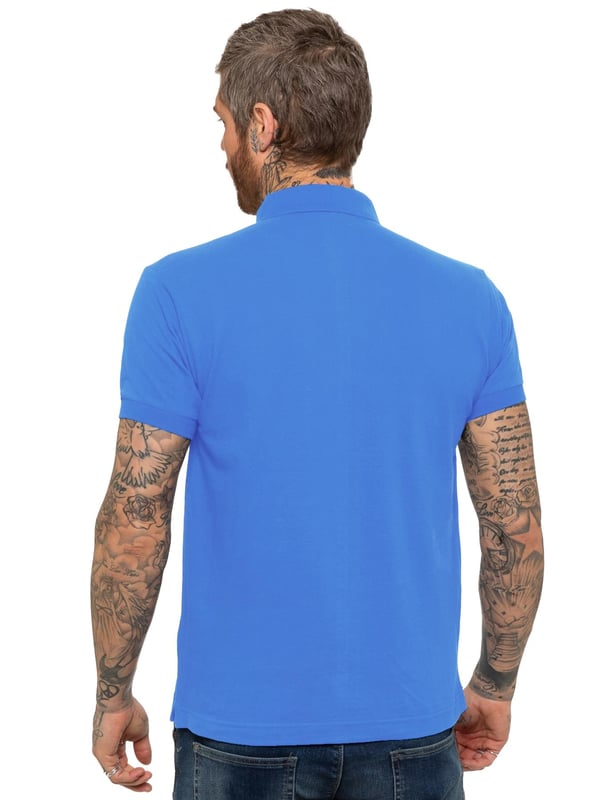 These Kruze Mens Short Sleeve Polo Shirts Feature a Button down collar, Ribbed Collar and sleeve cuff. Crafted with 50% Cotton, 50% Polyester, these Regular Fit Polos are suitable for everyday wear, basic, work, casual, fashion, sports, training, fitness and for the gym