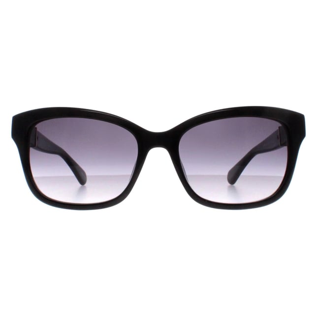 Las gafas de sol Kate Spade Cat Eye Womens Black Dark Grey Gradient Johanna 2/S tienen una elegante montura cat eye fabricada en acetato de alta calidad, lo que garantiza su durabilidad y un ajuste cómodo y ligero. Las lentes proporcionan una excelente protección UV, protegiendo eficazmente tus ojos de los dañinos rayos del sol y manteniendo una visión clara y nítida.