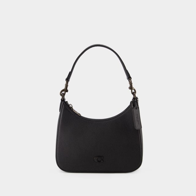 Coach black hobo leather discount
