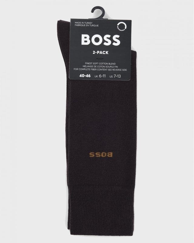 Two pairs of elegant socks in a regular length by BOSS. Trimmed with subtle logos, each pair is crafted in a soft stretch blend.
82% Cotton, 16% Polyamid, 2% Elastane
50516616