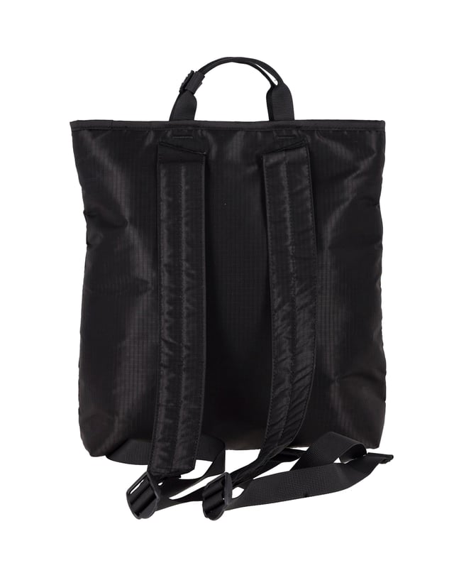 Acne Studios Atton Face Plaque Backpack in Black Polyester
