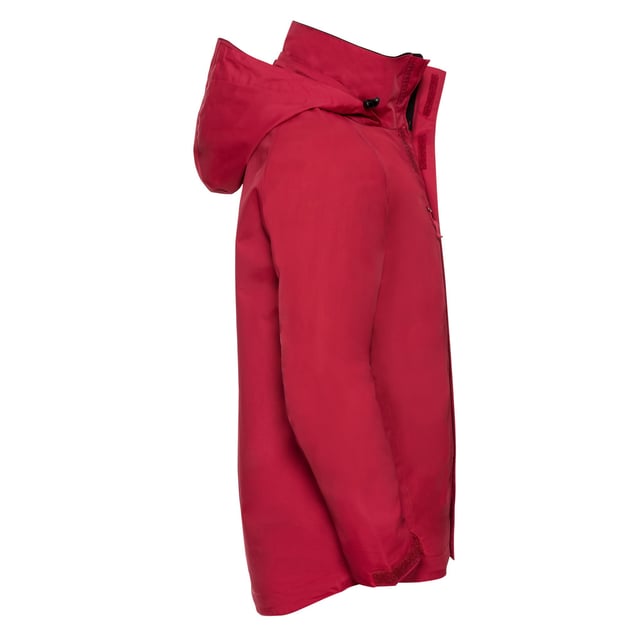 Shell: Nylon, PU-coating, Taslan. Voering: Gaas, Polyester. Ontwerp: Eenvoudig. 190gsm. Stoftechnologie: Ademend, Waterdicht. Toegang voor decoratie, Gearticuleerde elleboog, Toegang voor oortelefoon, Zachte aanraking, Getapete naden. Manchet: Verstelbaar, met treksluiting. Halslijn: Kapitein. Mouwtype: Raglan met lange mouwen, Raglan met lange mouwen. Kap Kenmerken: 3-delig, Verborgen. Zakken: 1 binnenzak, 2 zijzakken, 1 borstzak, rits. Sluiting: dubbele stormflap, omgekeerde ritssluiting, drukknoopsluiting. 2000g/m²/24 uur. Waterdichtheid: 2000mm. Zoom: Trekkoord, Drop Hem. Duurzaamheid: Amfori, Better Cotton Initiative, BSCI, Fair Labor Association, Oeko-Tex Standaard 100 gecertificeerd.