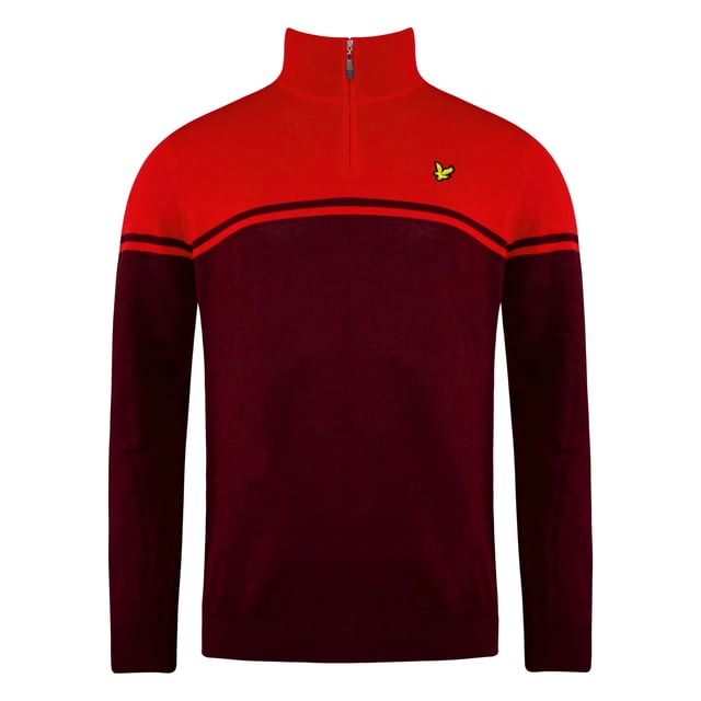 Lyle scott croft golf mens red sweater