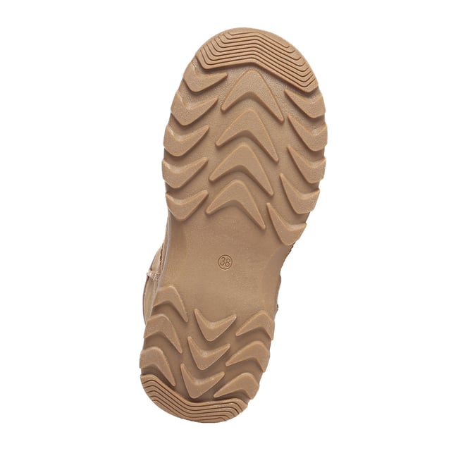 Of je nu boodschappen doet, een winterwandeling maakt of buiten geniet van een sneeuwdag, deze Starling Outdoor Boots zijn de perfecte metgezellen. Laat het winterweer je er niet van weerhouden om ten volle van het leven te genieten! Beschrijving: Bovenwerk van koeiensuède Warme voering van schapenvacht Zachte binnenzool van schapenvachtwol TPR-zool Technologieën: Water & Vlekbestendig bovenwerk Slipvaste buitenzool