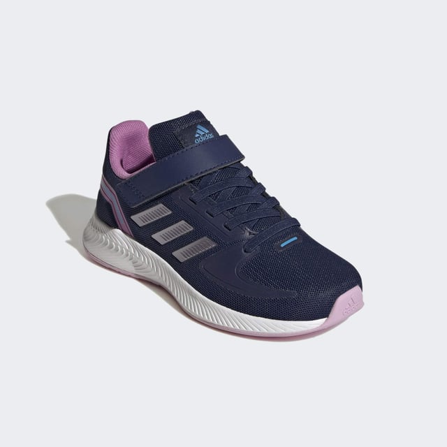 Whether your little mover is bolting out the school door at recess, heading off to softball camp or just playing in the yard, these kids' adidas sneakers deliver durability, support and comfort. A breathable mesh upper keeps their feet cool as all the day's adventures unfold. Made with a series of recycled materials, and at least 50% recycled content, this product represents just one of adidas' solutions to help end plastic waste.  - Regular fit - Elastic laces with hook-and-loop top strap - Mesh upper with supportive no-sew elements - Textile lining - Reinforced eyestay - Sculpted midsole - Rubber outsole - Upper contains a minimum of 50% recycled content  Shipped by adidas