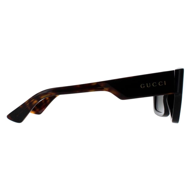 Gucci Square Mens Black with Havana Grey GG1668S  Sunglasses feature a modern, square frame design that exudes confidence and contemporary elegance, perfect for both casual and upscale settings. The temples are adorned with Gucciâ€™s signature double-G logo, a hallmark of the brandâ€™s storied heritage and commitment to superior craftsmanship. With lenses that provide optimal UV protection, the GG1668S model ensures wearers enjoy both style and comfort.