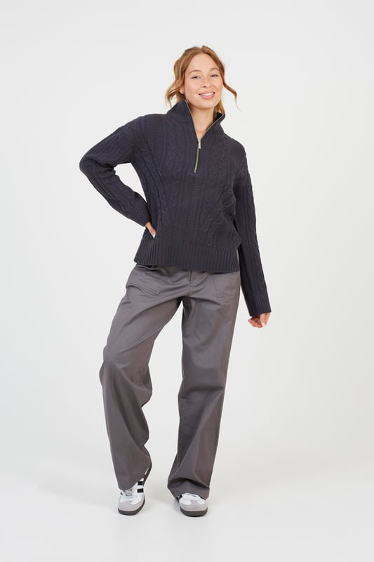 Introducing this half zip cable knit jumper from Brave Soul, the perfect addition to your wardrobe. This comfy yet stylish design features all over cable knit and a high neck with half zip fastening. Throw on over any casual outfit for an effortless daytime look. Model wears UK size S.