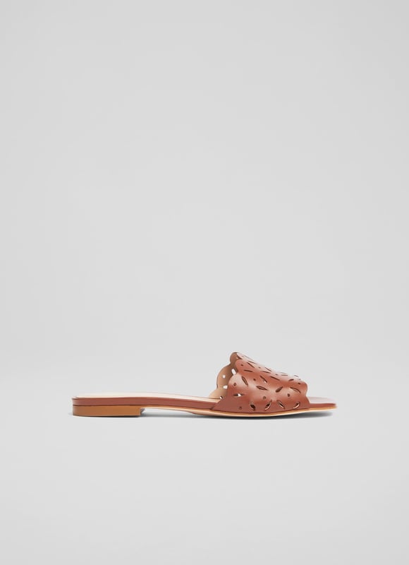 Cognac sale flat sandals