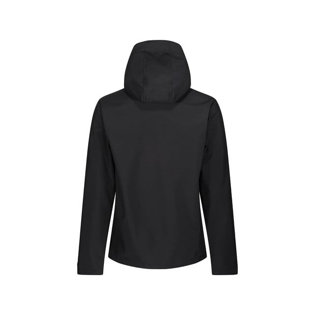 Material: 100% Polyester. Stoff: Softshell, gewebt. Muster: Einfarbig. Stoff-Technologie: Atmungsaktiv, Wasserabweisend, Windbeständig, XPT. Manschette: Verstellbar. Ausschnitt: Kapuze. Ärmel-Typ: Langärmelig. Kapuzen-Merkmale: Kordelzug, Angewachsene Kapuze. Taschen: 2 untere Taschen, 1 Brusttasche, Reißverschluss. Verschluss: Kontrastierender Reißverschluss, durchgehender Reißverschluss.