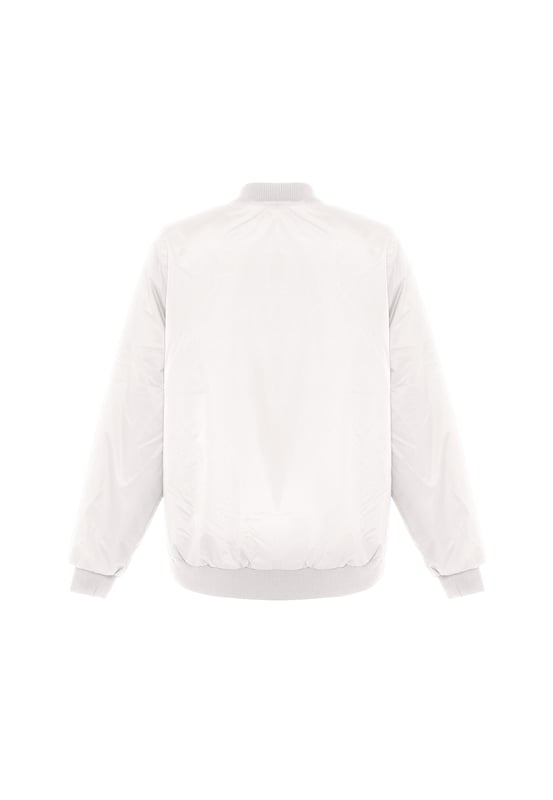 Het sportieve blousonjack van myMo ATHLSR past bij vrijwel alles en altijd. Gemaakt van een licht glanzend materiaal, voorzien van schuine klepzakken met drukknopen en comfortabele geribde manchetten. Gecombineerd met jeans en sneakers vormen ze een perfecte modecombinatie.  Jas