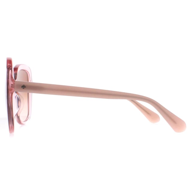 Kate Spade Square Womens Pink  Brown Gradient Wenona/G/S  Sunglasses are a sleek square frame crafted from lightweight acetate. Whether you're strolling along the beach or navigating the city streets, these sunglasses are a perfect companion for any occasion. Kate Spade's logo features on the temples for brand authenticity.