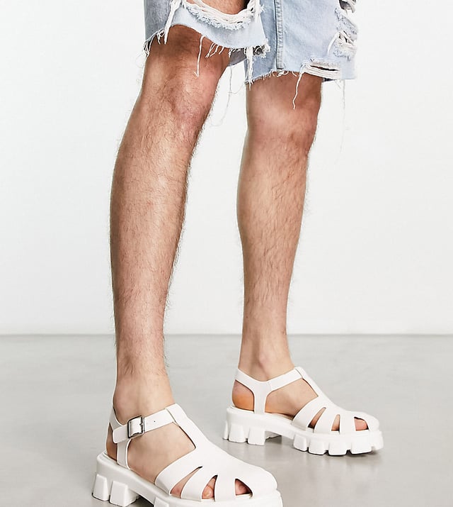 Public Desire Man Titan chunky sole sandals in white