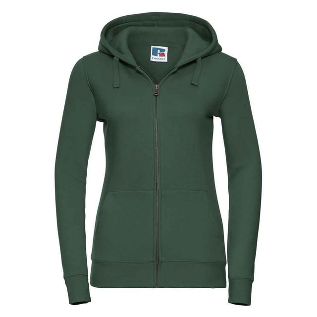 Material: 80% Ringspun Cotton, 20% Polyester. Fabric: Brushed Back Fleece. Design: Plain. 280gsm. Hood Features: Double Layer, Drawcord, Top Stitched Detail. Hem: Ribbed. Drop Shoulder, Ear Phone Access. Neckline: Hooded, Taped. Sleeve-Type: Long-Sleeved. Cuff: Ribbed. Pockets: 2 Front Pockets. Fastening: YKK Zip. Sustainability: Amfori, Better Cotton Initiative, Fair Labor Association, Oeko-Tex Standard 100 Certified.
