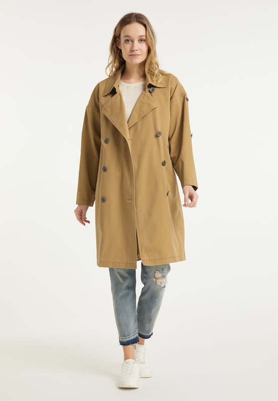 geen voering/geen voering, geen vulling  Deze DreiMaster vintage jas is ideaal voor warmere dagen. Dit casual model overtuigt door zijn brede, oversized snit, schuine zijzakken en dubbele knoopsluiting. Het zachte katoen heeft een gladde voering aan de binnenkant. Overgesneden schouders en de hoogwaardige logoknopen in vintage-stijl ronden het succesvolle ontwerp af.  Jas