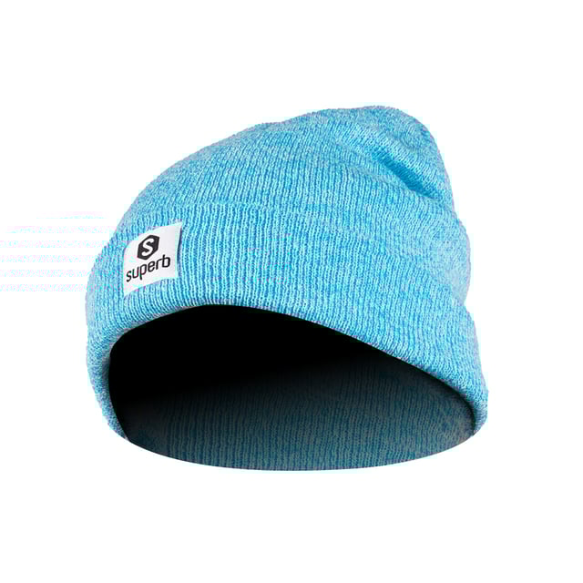 Gorro de punto Superb
Logo bordado en parte delantera.
 Composición: 100% Acrílico
 Cuidados:
- Lavar a máx. 40ºC.
- No usar lejía.
- Planchar a temperatura baja.
- No lavar en seco.
- No usar secadora.