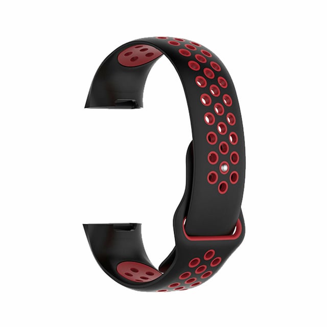 Aquarius Nike Silicone Watch Band for Fitbit Charge 3 Black Red Small