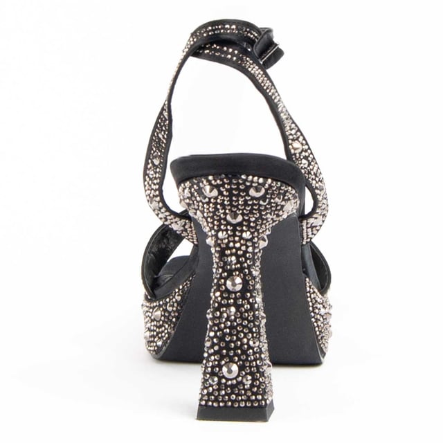 Women's high heel sandals. Comfortable fit. Natural leather insole. Manufactured by other brands for our brand. Approximate measurements: 9 cm heel and 2 cm platform.